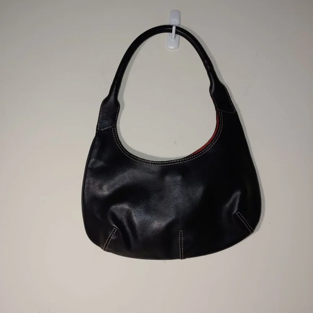 Nine West Genuine Leather Small Shoulder Bag Black